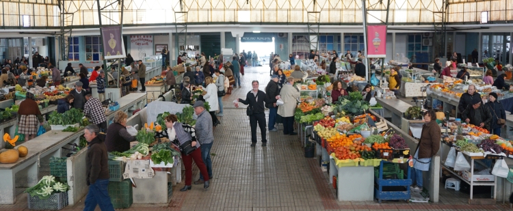 Produce market in Nazare Portugal